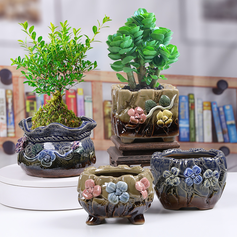 陶瓷多肉花盆复古特价清仓