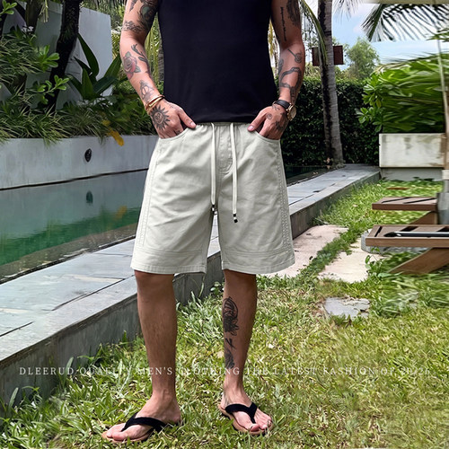 莱赛尔天丝休闲短裤男士宽松透气