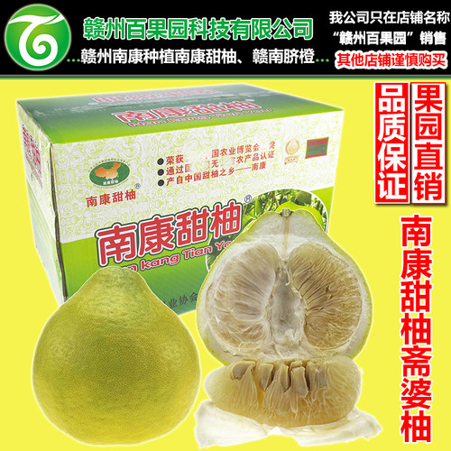 南康甜柚斋婆柚晚熟纯甜无酸柚子