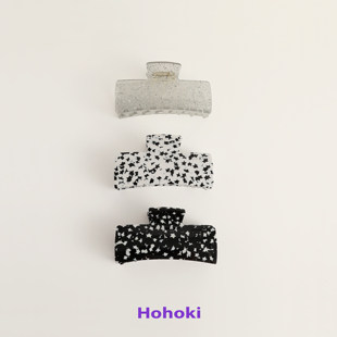 HOHOKI原创设计小众中号闪粉星星发夹后脑勺盘发抓夹女夹发抓