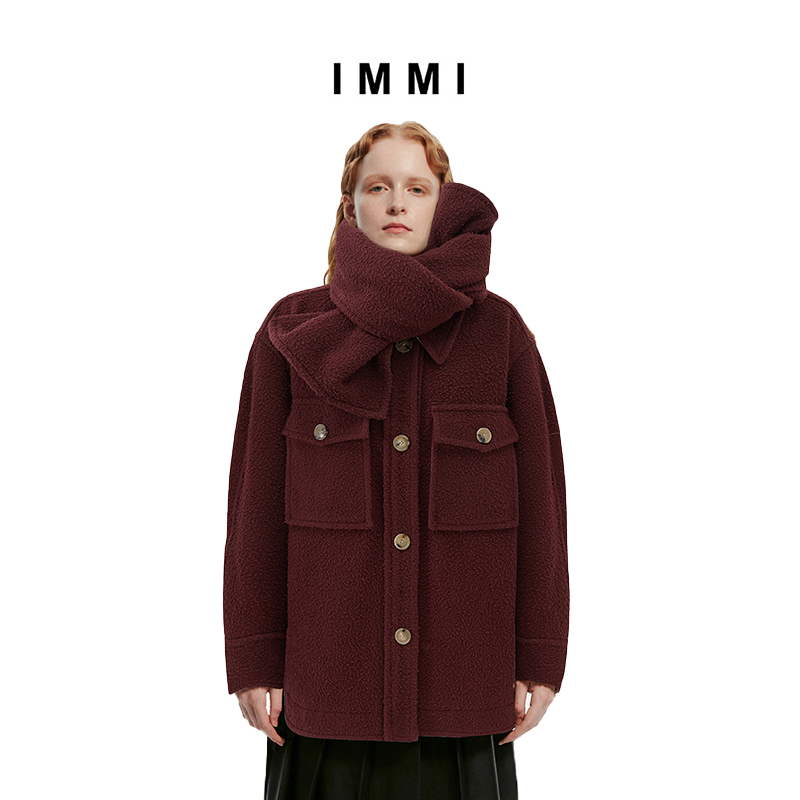IMMI设计师意大利马海圈圈外套