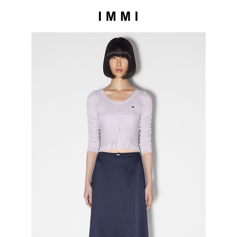 24春夏羊毛针织圆领拉链长袖上衣