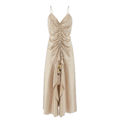 设计师品牌桑蚕丝吊带连衣裙