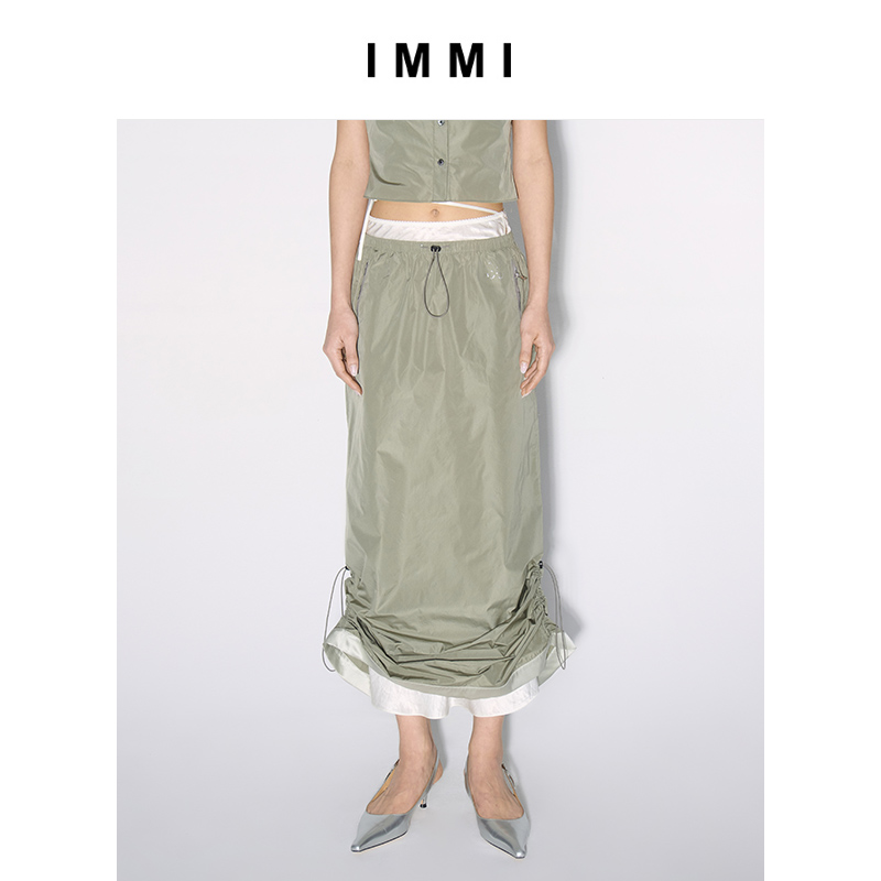 23夏季新品PL工装长半裙