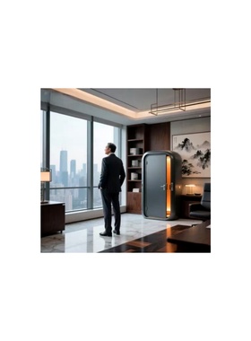 总裁办公室静音舱38dB新风系统环保阻燃人体工学沙发快速逃生高端