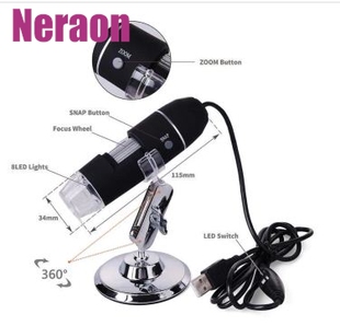 USB Digital Microscope 20x-800x Magnification Endoscope