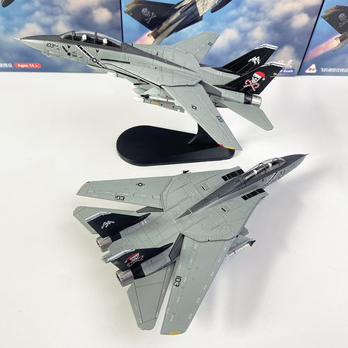 1/100美国F-14雄猫战斗机VF103圣诞猫中队合金成品飞机模型