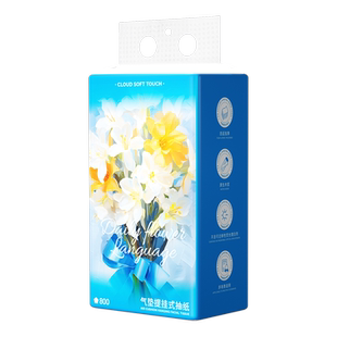 蓝漂800张大包悬挂式抽纸家用实惠装健康竹浆纸巾卫生纸厕纸