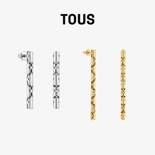 【2026新品】TOUS桃丝熊CARUSEL系列银色链条型耳坠