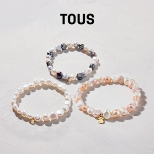 【新年礼物】TOUS/桃丝熊巴洛克珍珠轻奢K金手链手串手链情侣礼物