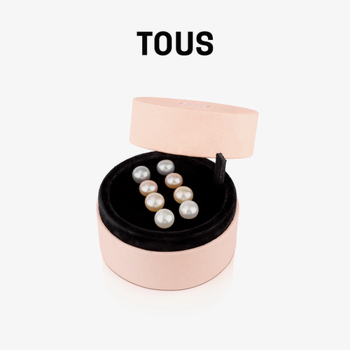 tous925银对装秋冬新品珍珠耳钉