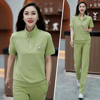 夏季运新动服90578024套女款场年轻妈妈气质中装年休闲女人味广舞