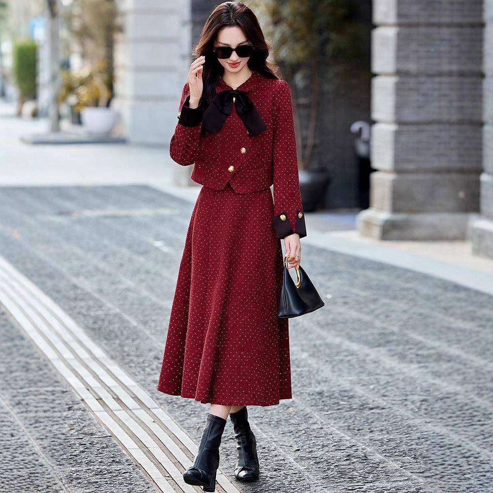 2季25秋新款女装MM2669-00穿搭小香风M外套女高级感气质半身裙两