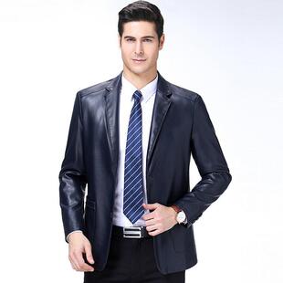 装 BB套时外尚男装 皮衣西装 羊186 绵 秋冬帅气西领男式 海宁真皮男士
