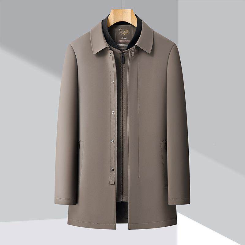 年中二件绒套羽绒服男中长款可拆卸羽内胆爸装外套冬季F-NN保暖上