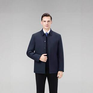 衣男夹中年高档商秋冬干务部棉棉服加厚2568 C外套男棉袄翻领克上