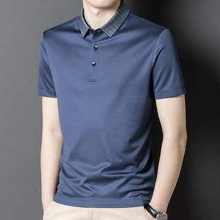 男短衫 KK衣薄款 袖 商务翻领纯色上23209 桑丝恤 夏蚕季 士新品