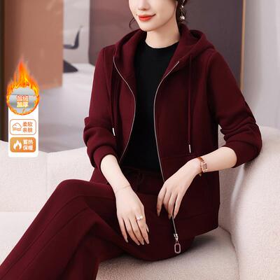 妈妈冬装款加外套时新尚加洋气中老年84316304女秋冬绒厚休闲运动
