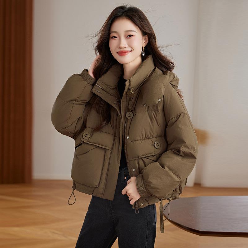 新小个子短款羽绒服女HE99806-时洋气冬款级感加厚保暖面包服尚HE