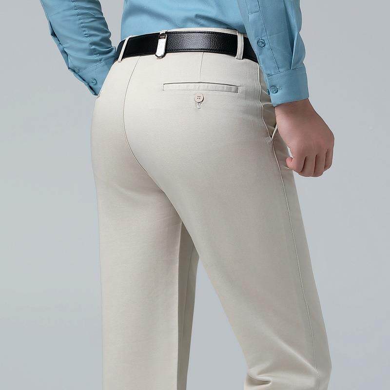 男裤男式休闲2裤20商务爸5515B4爸直筒裤秋冬高腰男新款装免烫职