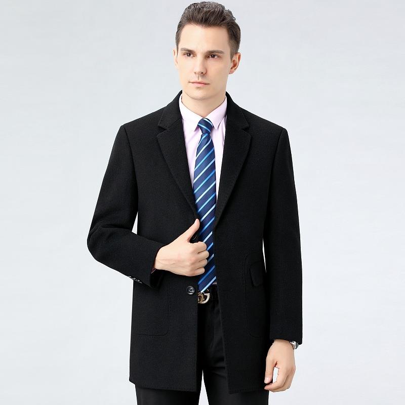 冬套季双羊2008绒面大衣男中长款羊毛呢子风衣羽绒内纯羊毛外胆爸