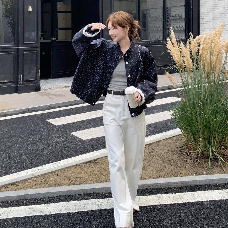 碎花减工外套女春秋202今年流行超5火好看韩系休装闲龄短B165-277