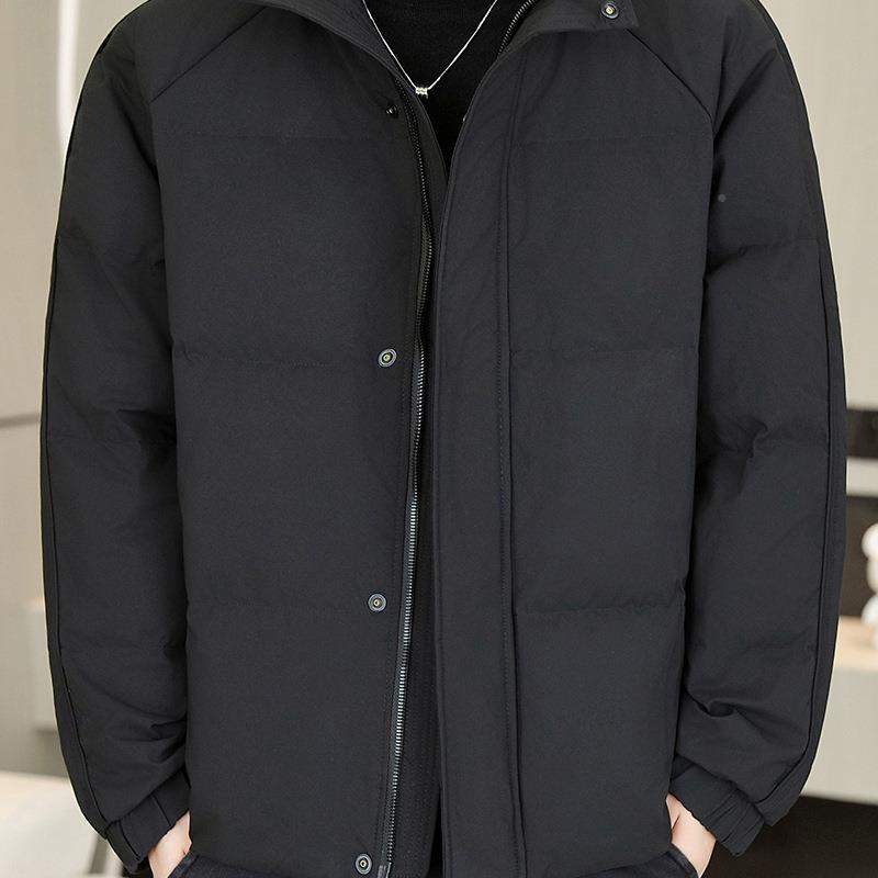 新加厚白鸭绒羽绒服男短款025986413292冬季保暖冬装白色款外套