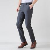 男韩时尚 闲裤 修身 直2202 弹小力务中青年 商春夏季 DB筒裤 格子休版