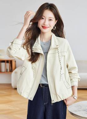 女新式外套女202MZ68862-5款秋显瘦设感时尚百搭8宽松立计领夹克