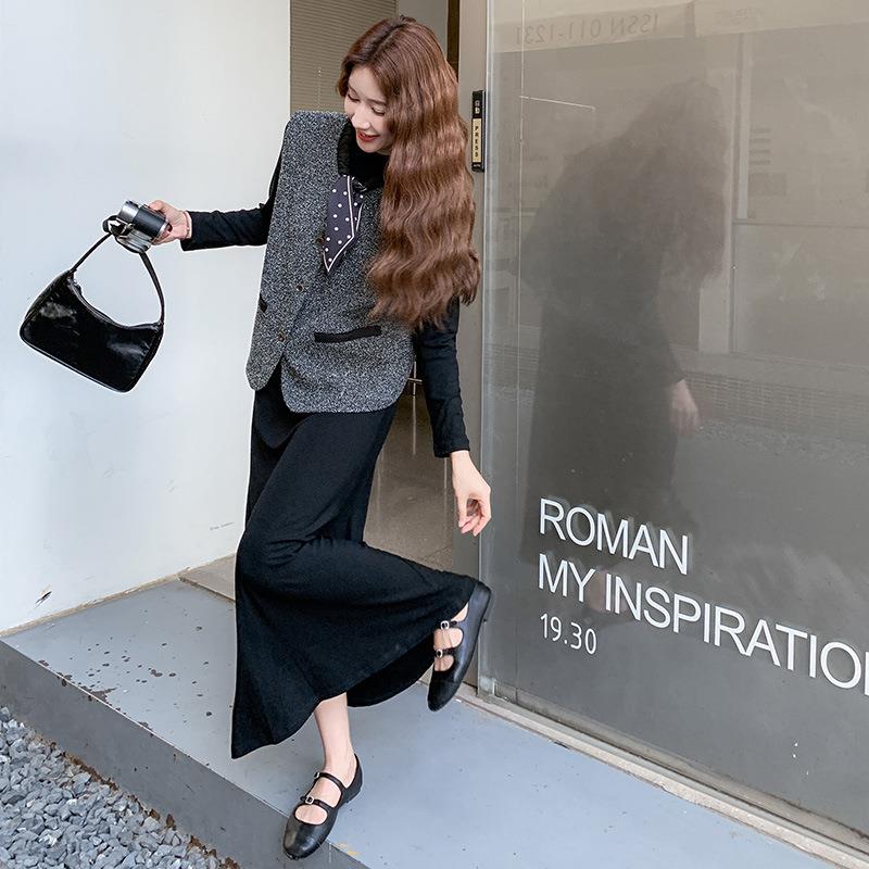 法高c207-991级感小香风马长甲连衣裙套装202式5秋新女款气质显瘦