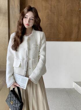 白色小香风女外套202秋季新款B171-XW7米法式气5质名媛高级感百搭