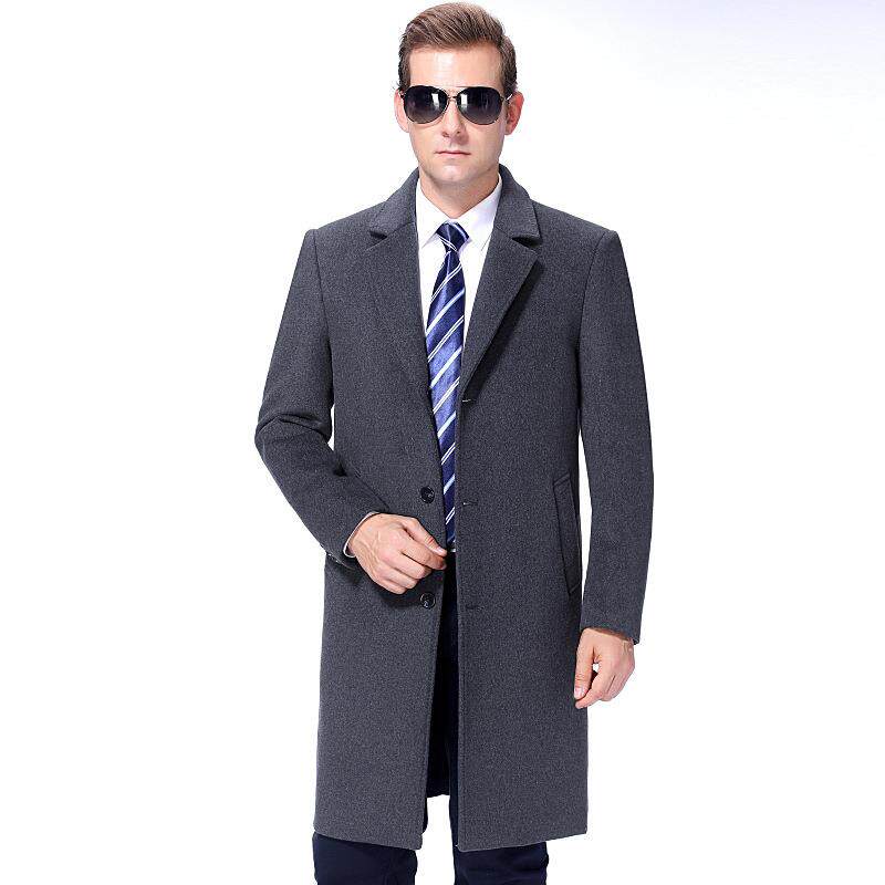 中年8806-U羊绒大衣冬装男呢羊毛子衣男士长款风衣西大领外套装男