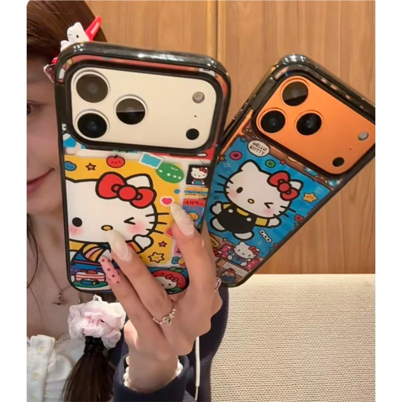 趣萌小猫插画适用17promax手机壳卡通ins风苹果16Pro小众iPhone15/14plus防摔13/12软壳11黑框亚克力保护套,3C数码配件,手机保护套/壳,淘宝优惠券,粉丝福利购,淘宝优惠卷