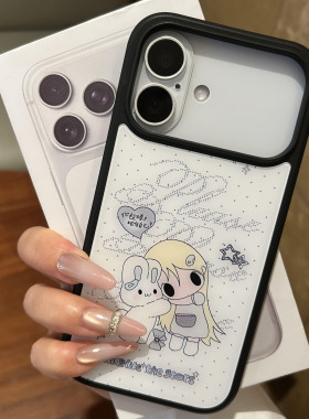 韩风像素星星小兔手机壳适用iPhone17promax高颜值16/15超火小米17pro荣耀500少女心华为Pura90Pro保护套女款