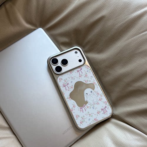 碎花兔子玫瑰园手机壳