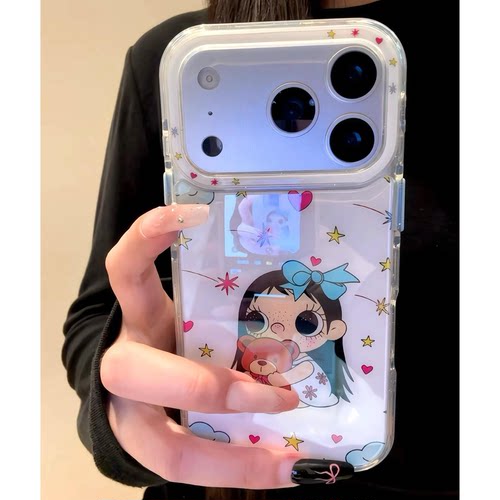 细闪涂鸦抱熊防摔iPhone手机壳