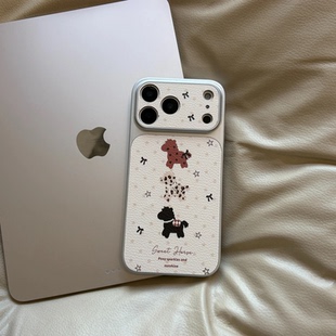 [秒变17大视窗]银边皮纹蝴蝶结星星小马适用iPhone17PROMAX手机壳小众16PM小众ins风苹果15/14plus保护套13软