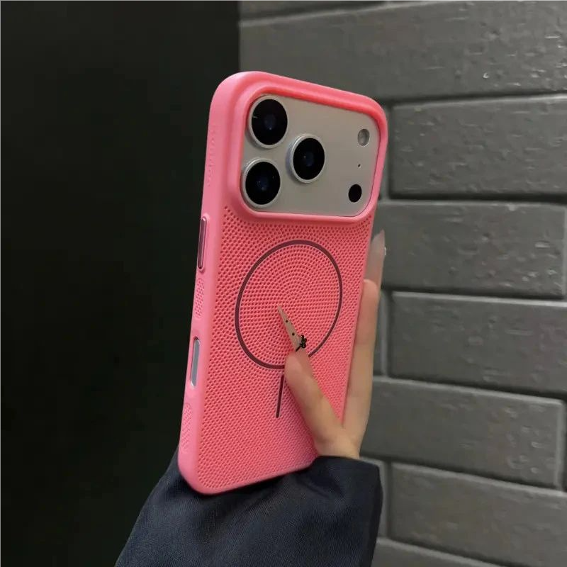 蜂窝网孔散热细圈磁吸手机壳