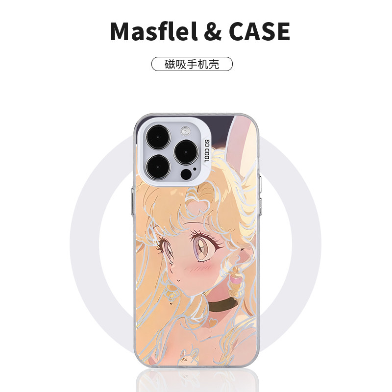 美少女镂空兔女郎水冰月磁吸手机壳适用iPhone15/14/13/12/11promax情侣小米13/14软壳三星S23/24硅胶保护壳,3C数码配件,手机保护套/壳,淘宝优惠券,粉丝福利购,淘宝优惠卷