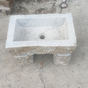 老石槽花岗岩猪槽洗手盆洗手池方形水槽水池复古小鱼缸室内外摆件