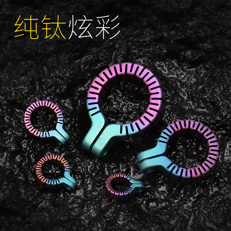 纯钛鹦鹉脚环扣脚链扣钛合金阳极