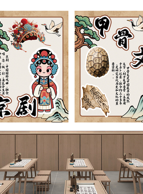 幼儿园非遗传统文化环创装饰墙贴