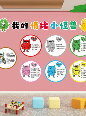 幼儿园情绪管理环创心理角墙贴