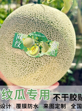 哈蜜瓜标签水果贴纸新疆火焰哈蜜瓜西州网纹瓜腰封不干胶商标定制