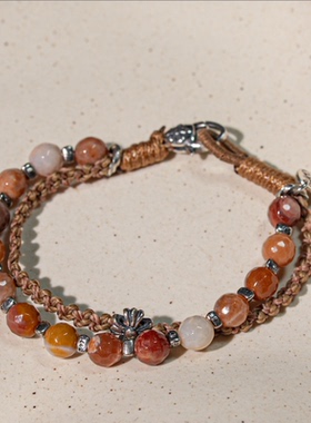 欧洲设计师TRÉE925银【双生】原创小众设计手工手链