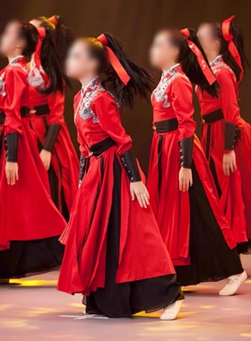 雪龙吟舞蹈演出服象王行九州同古装扇子少年志红昭群古典舞表演服