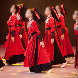 扇子少年志红昭群古典舞表演服 雪龙吟舞蹈演出服象王行九州同古装