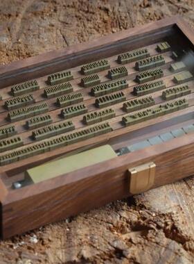 字模盒手工皮具铜模烫金机活字收纳盒玻璃盖子【木爻Craft原创】