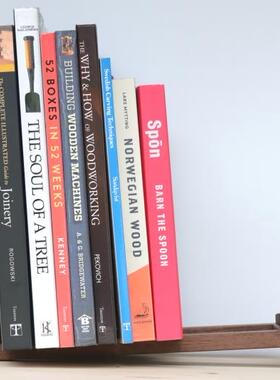 实木书挡桌面书架创意游戏卡带收纳架唱片架【木爻Craft原创】