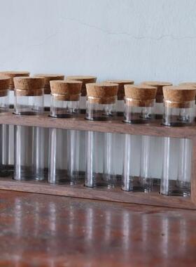 玻璃收纳罐架子试管架咖啡豆罐架五金收纳【木爻Craft】